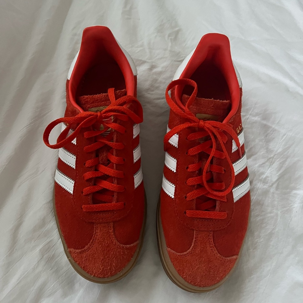 Adidas gazelle bold collegiate orange size 7